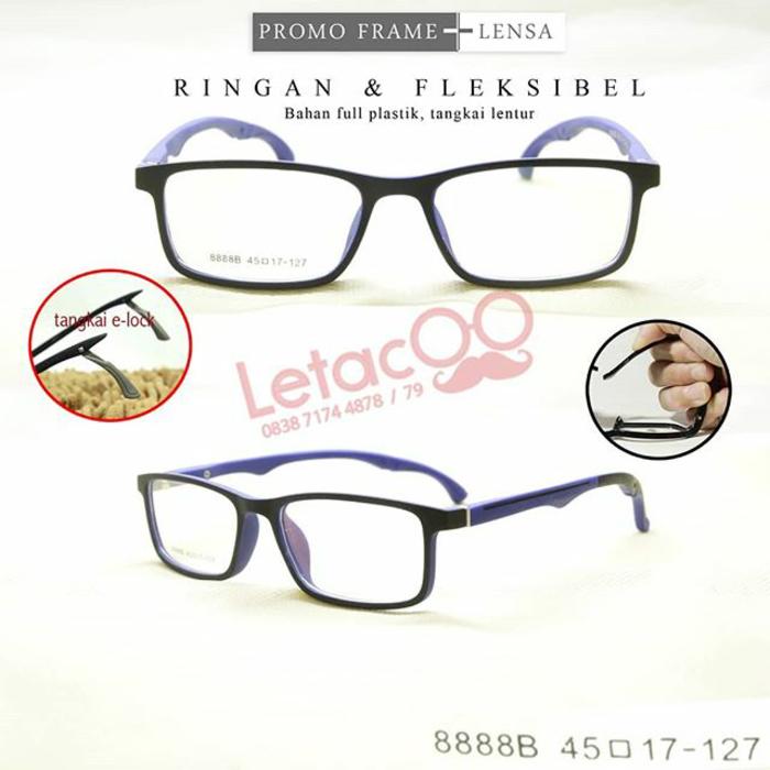 PAKET FRAME KACAMATA ANAK RBKB + LENSA ANTIRADIASI MINUS PLUS