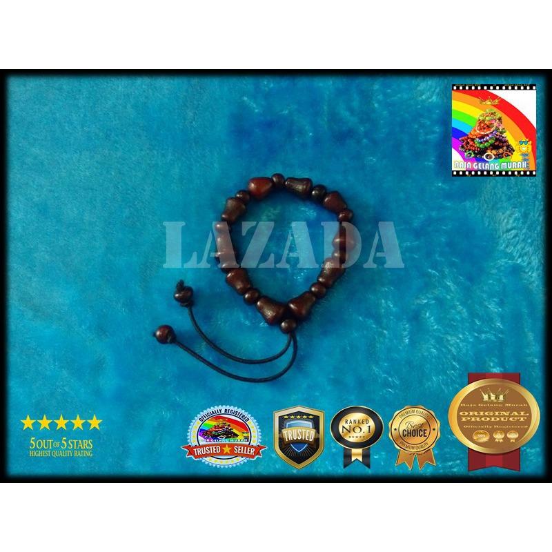 GELANG AKAR BAHAR ASLI MERAH LAYANG-LAYANG BERSEKAT BERTALI