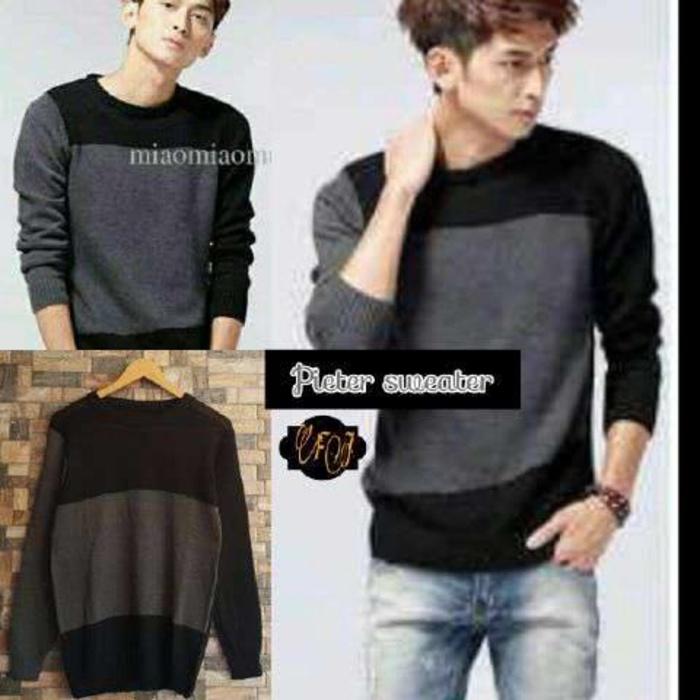 baju rajut pria PIETER SWEATER / pakaian pria casual kerja kantor harian rajut kuliah kampus cowok cowo / atasan pria alisan rajut branded / jaket sweater rajut distro branded murah terbaru / baju kuliah kampus / baju lebaran
