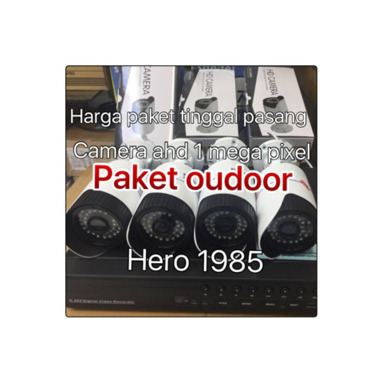 rekaman cctv AHD 1MP 4ch+hardisk 1 tera tinggal pasang