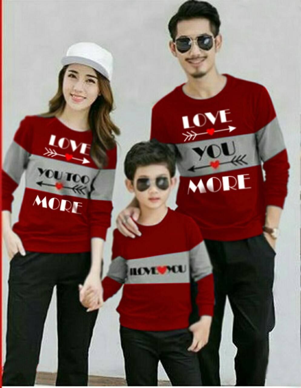 cs - READY STOK SWeater family / t-shirt keluarga LOVE U MORE 1 ANAK I AYAH