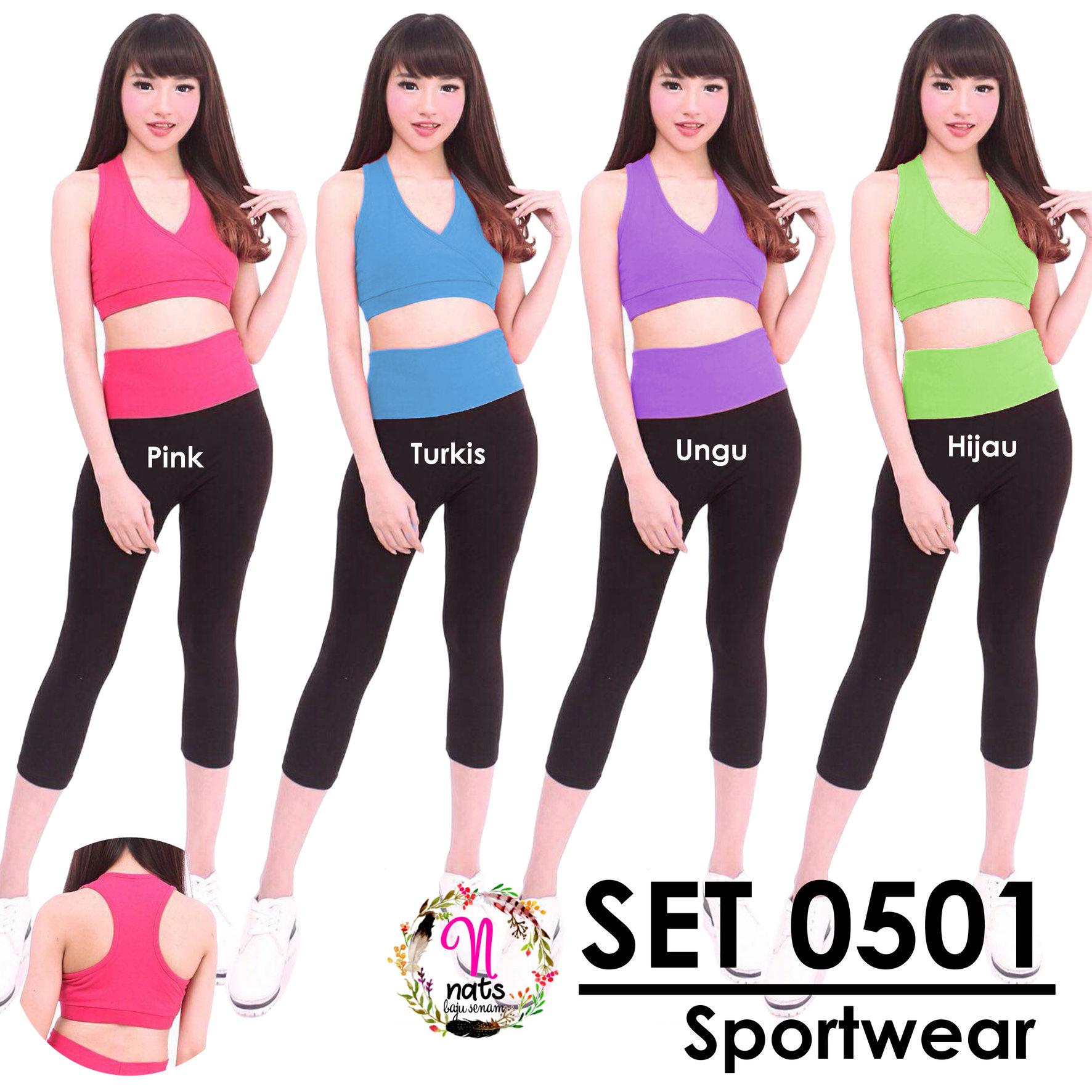 Setelan Senam 0501 COLOR / Baju Senam Bra senam Celana senam Legging senam zumba yoga aerobic gym fitness