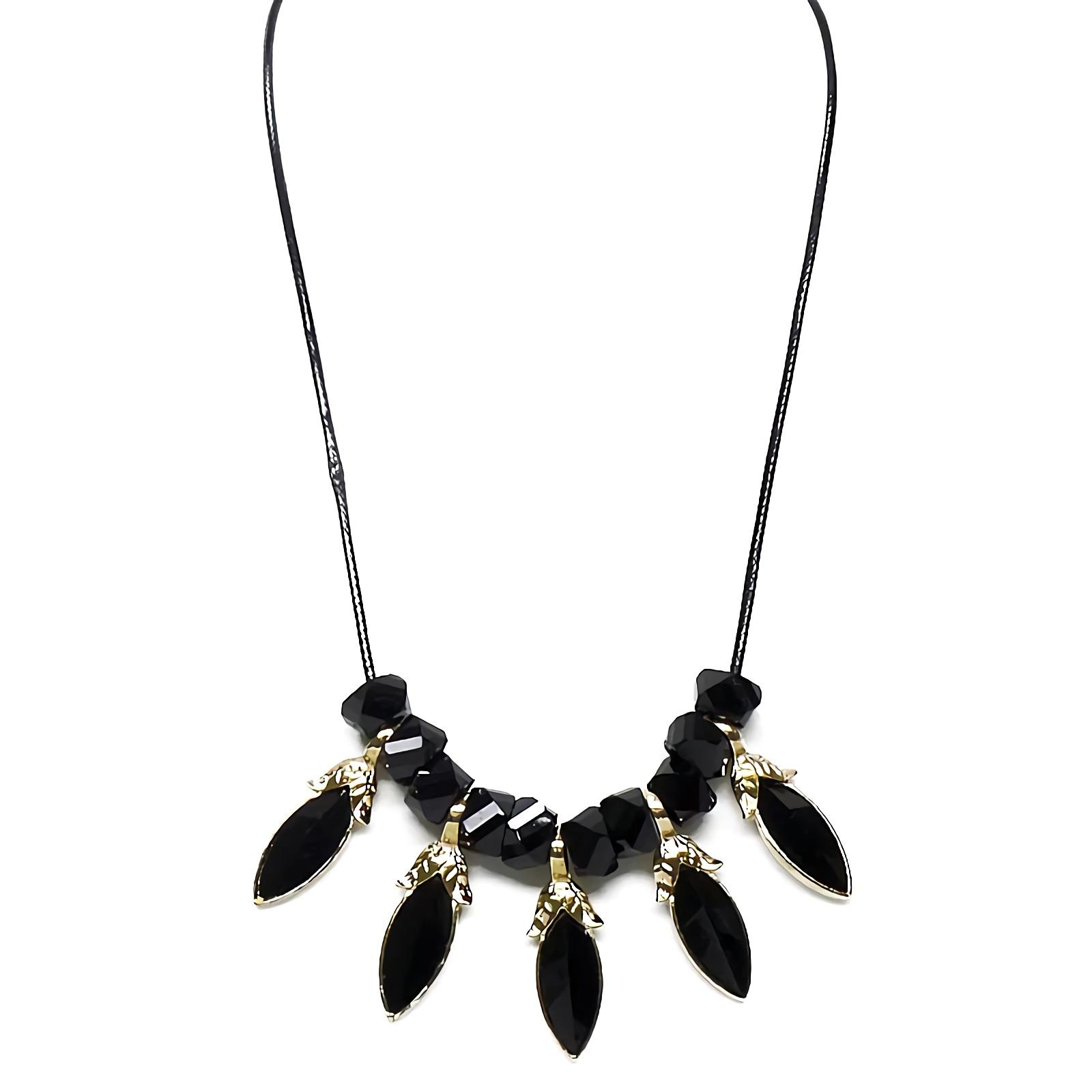 OFASHION Aksesoris Kalung CA-180314-K012 Necklace Fashion Xuping Jewelry Hitam Hitam
