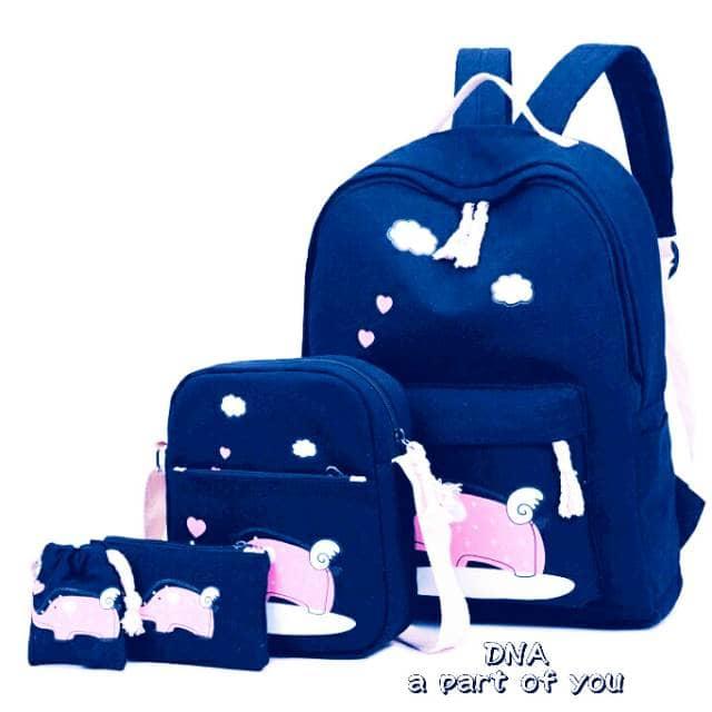 Jual GROSIR Tas Ransel Anak Sekolah SD Laki Perempuan Animal 4in1 Murah 1 Promo