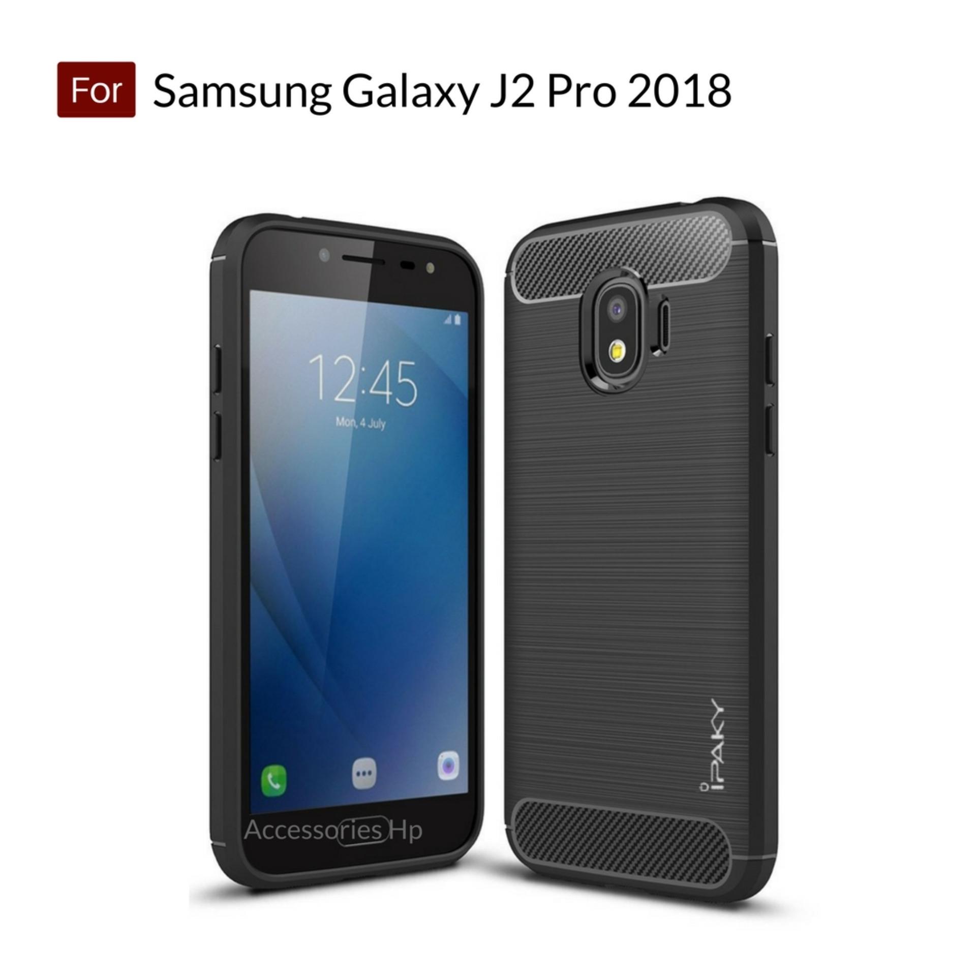 Accessories HP Premium Quality Carbon Shockproof Hybrid Case For Samsung Galaxy J2 Pro 2018 - Black