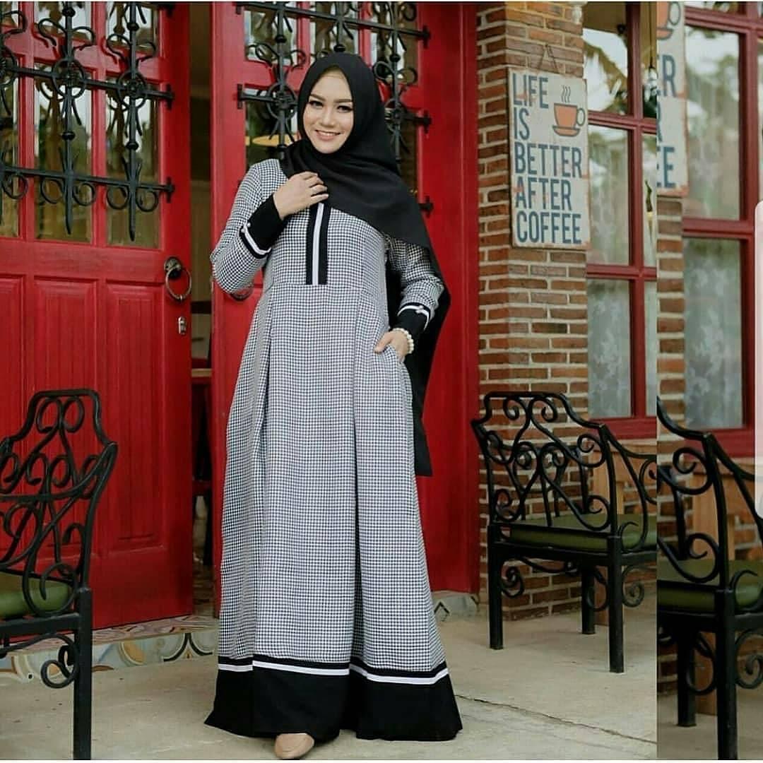 Baju Muslim Original Gamis Zamira Dress Dress Katun Baju Panjang Muslim Dress Casual Wanita Pakaian Hijab Modern Gamis Modis Trendy Gaun Terbaru 2018