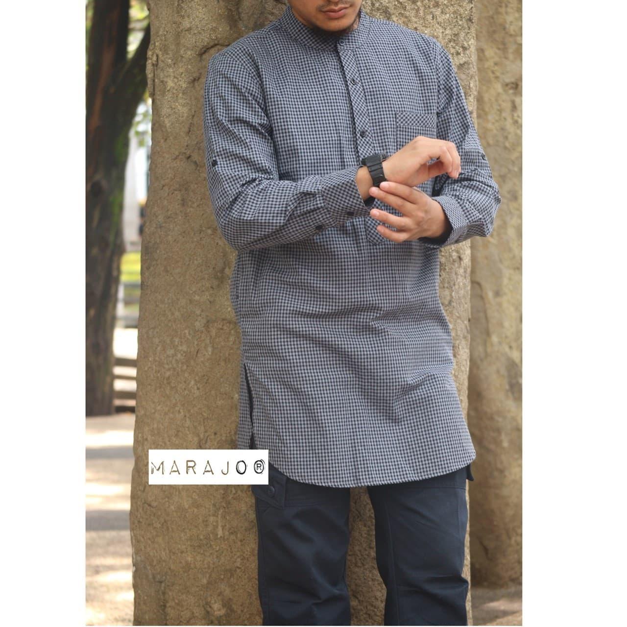 Baju Pria Kemeja Baju Koko Gaul Qurta Original Marajo Abu