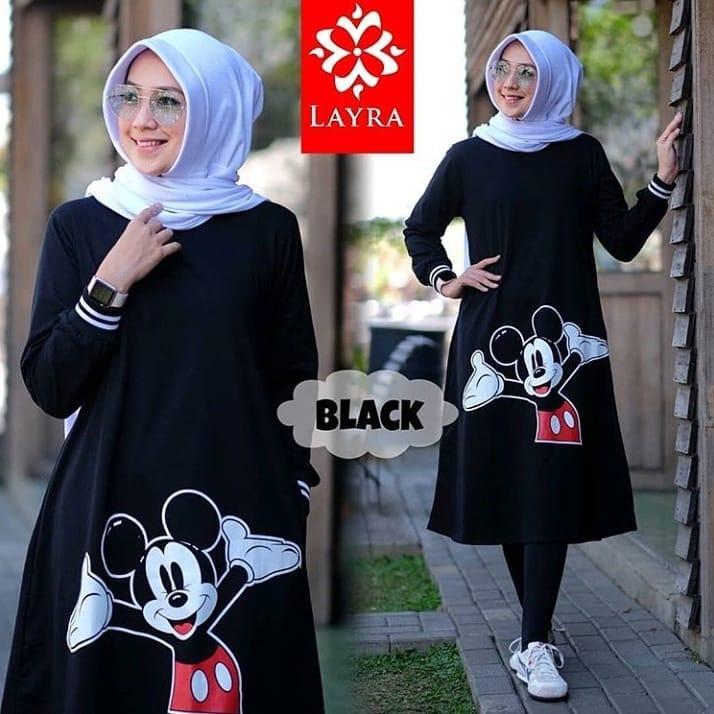 Baju Muslim Original Gamis Mickey Tunik Dress Baju Wolfice Baju Teusan Wanita Baju Terusan Terbaru Wanita Gamis Syari Baju Muslim Terbaru 2018