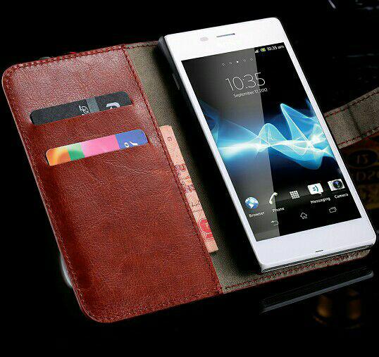 Dompet Kulit SONY XPERIA X Performance Leather Flipstand Walletcase Cover Sarung HP Import Fitur Slot Kartu