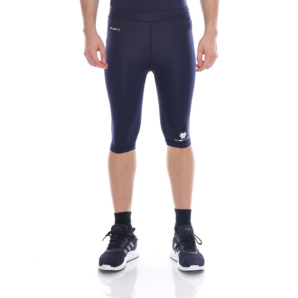 Tiento Baselayer Half pants Navy Celana Selutut Ketat Leging Legging Compression Olahraga Sport Lari Senam Zumba Yoga Running Futsal Sepakbola Renang Diving Voli Sepeda Original