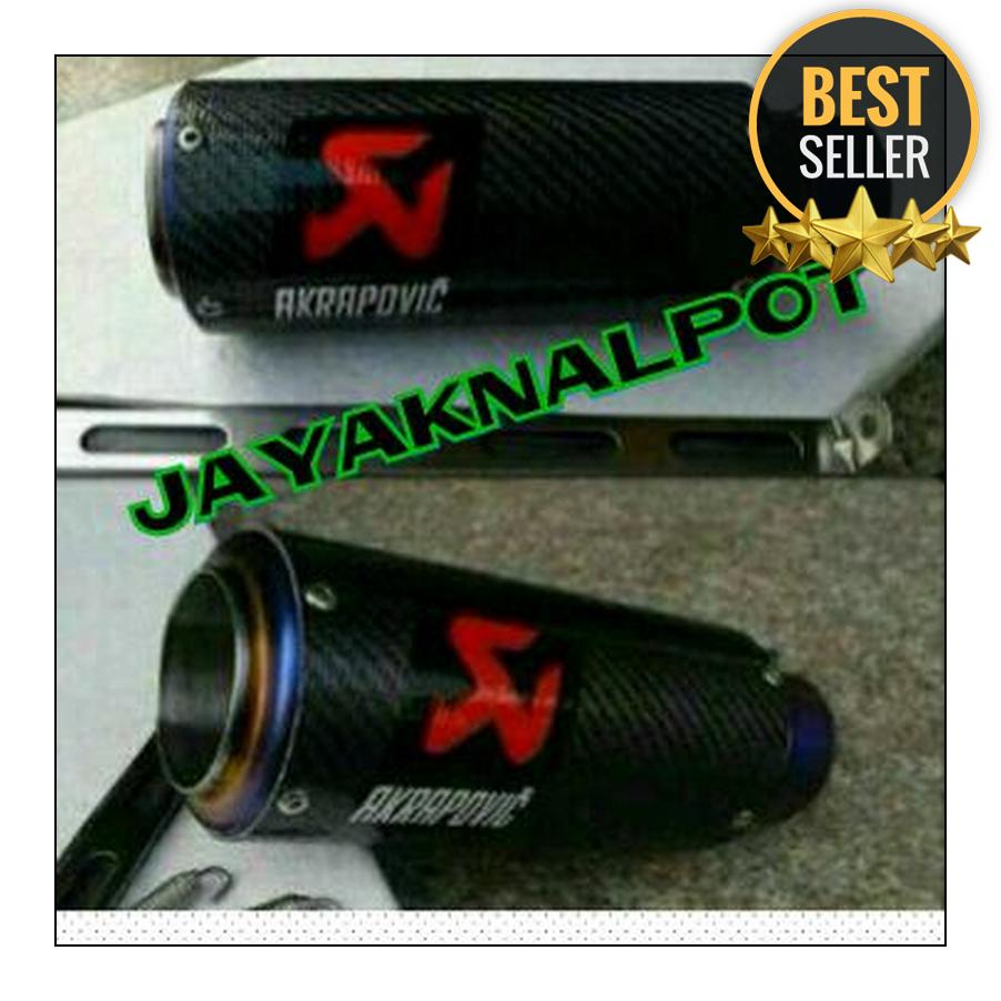 Knalpot Akrapovic Karbon Blue Fulsistem Yamaha Jupiter MX//MX KING//SATRIA FU//FU INJEKSI//SONIC