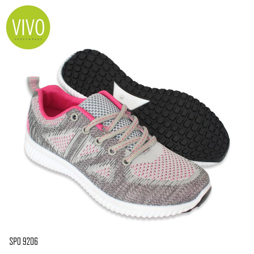 Vivo Fashion Sepatu Casual Cewek/ Sepatu Casual Wanita/Sepatu Sneakers Cewek/ Sepatu Sport Wanita SP09206  - Grey Size 36/40