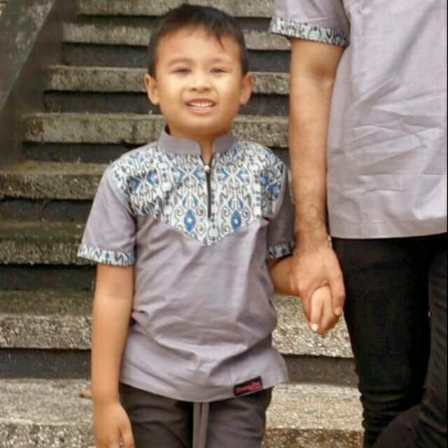 Promo HARGA Baju koko anak abu Fashion