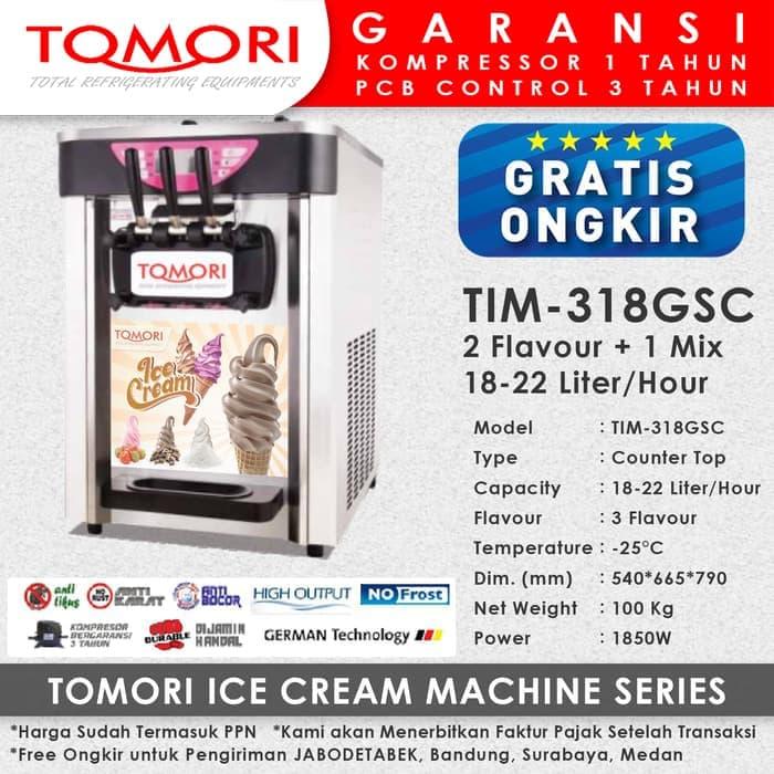 Mesin Es Krim 3 Tuas (Rainbow Ice Cream) TOMORI TIM-318GSC