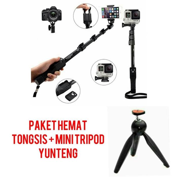 Tongsis Bluetooth Yunteng monopod panjang + Mini tripod