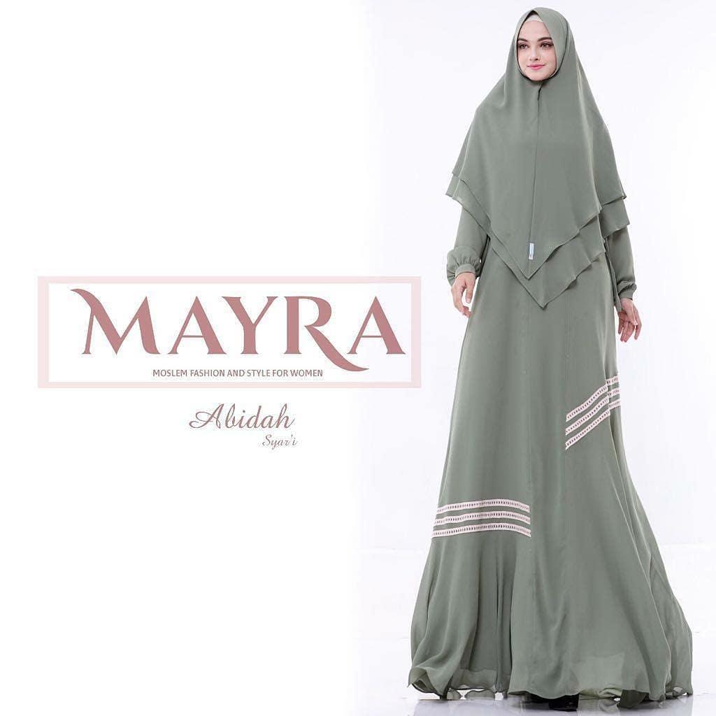 Baju Original Gamis Adibah Syari Dress Baju Panjang Muslim Dress+Khimar Casual Wanita Pakaian Hijab Modern Modis Terbaru