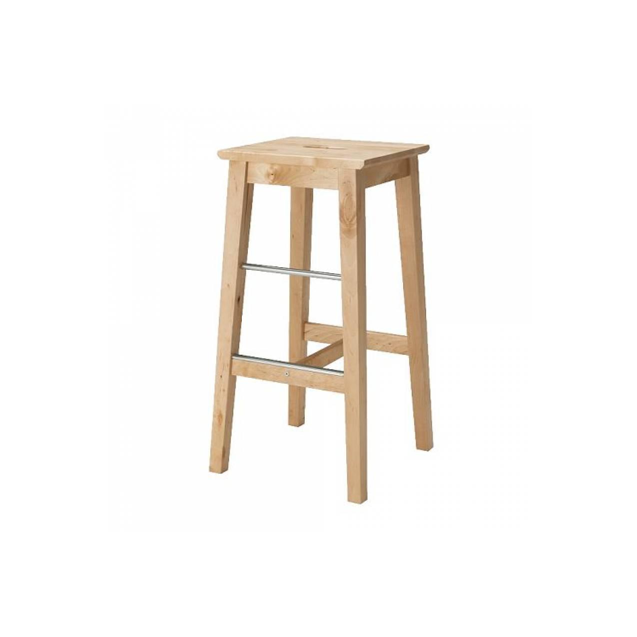 IKEA BOSSE Kursi bar 74 cm, kayu birch