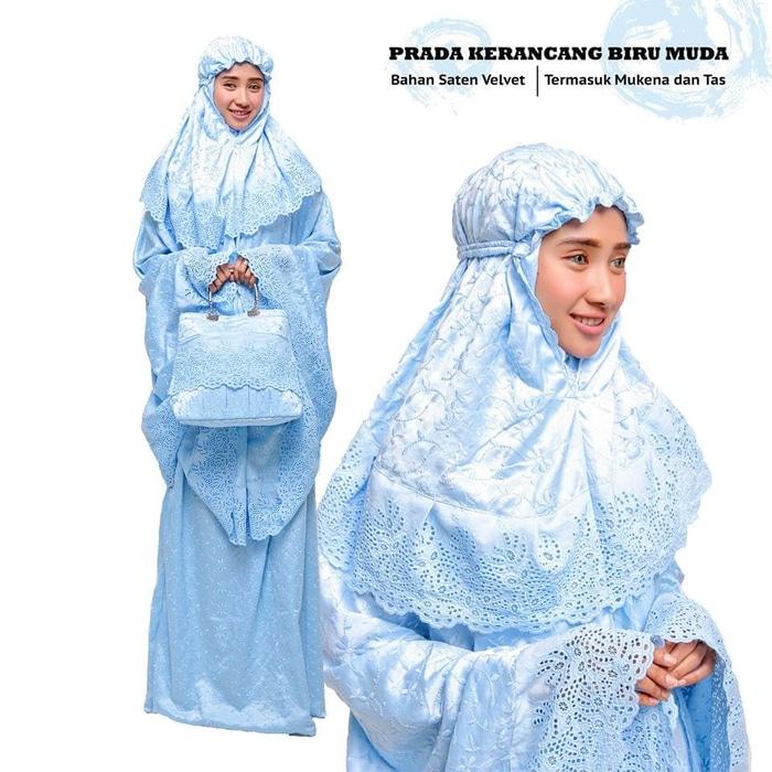 Mukena Bordir Prada Renda Kerancang