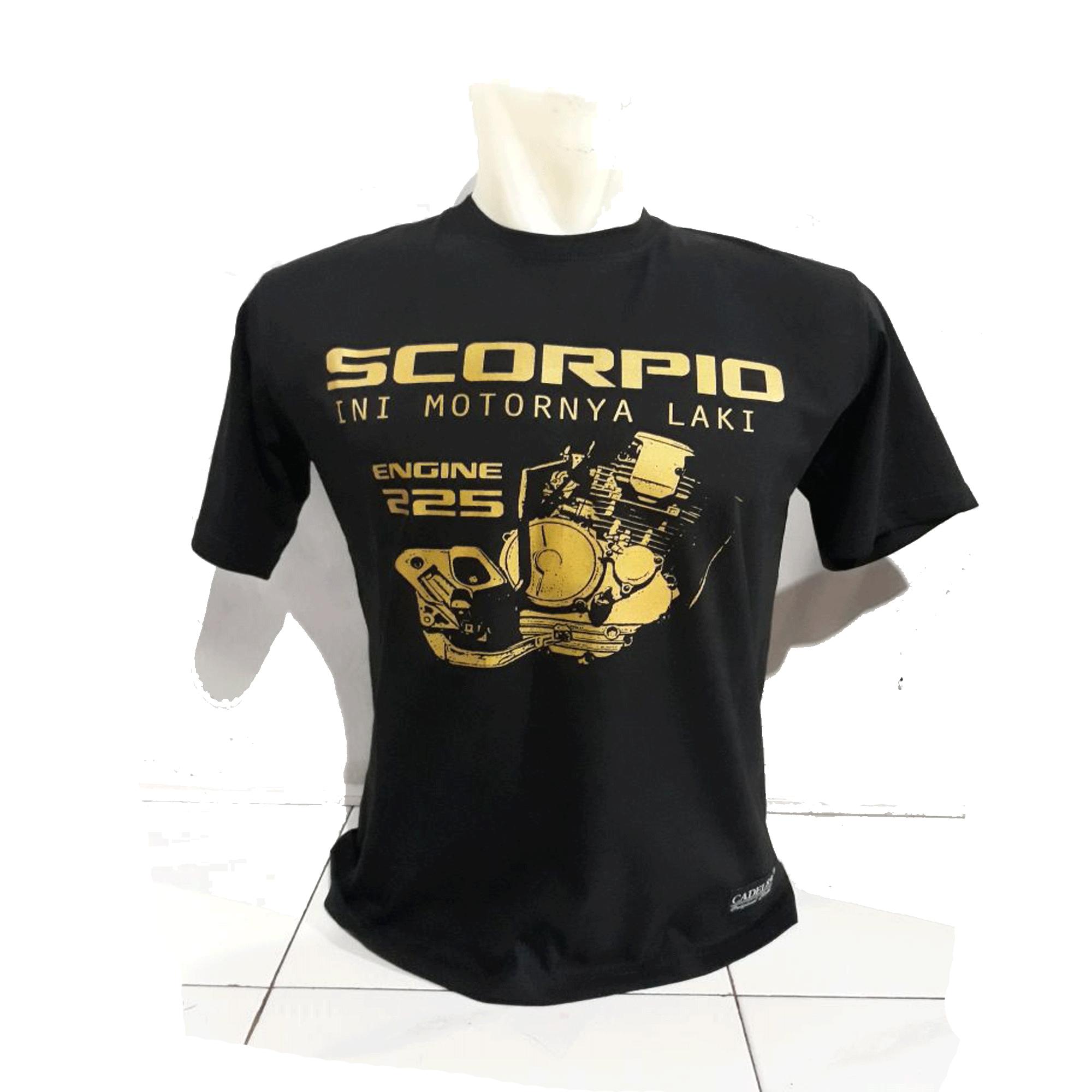 Kaos Motor Scorpio SC002 Baju Distro Bikers Yamaha Scorpio BONUS Stiker CADEL Bandung