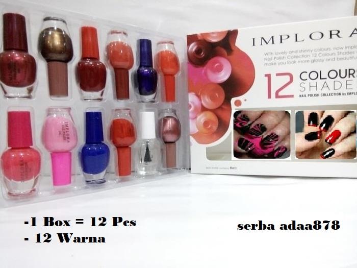 Implora Kutek original 088 Kutek Pewarna Kuku Cat Kuku 12 Pcs