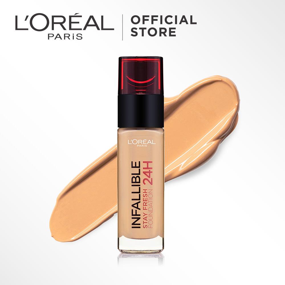 L'Oreal Paris Infallible 24h Stay Fresh Liquid Foundation - 150 Radiant Beige by L'Oreal Paris Makeup Loreal Foundation Cair Matte For Normal to Oily Skin / Kulit Berminyak Long Lasting Tahan Lama