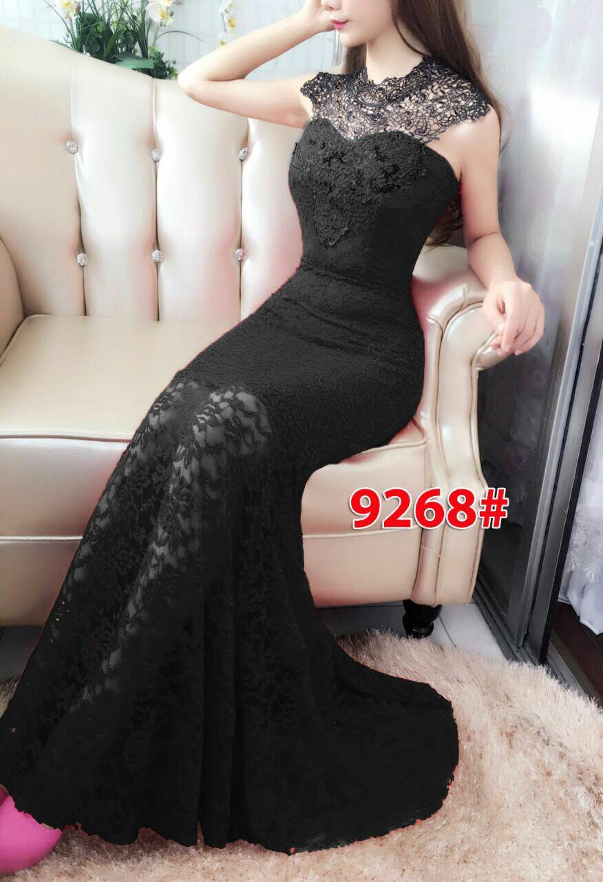 9268#baju pesta import / gaun pesta import / baju pesta brokat / longdress fashion / longdress bekles