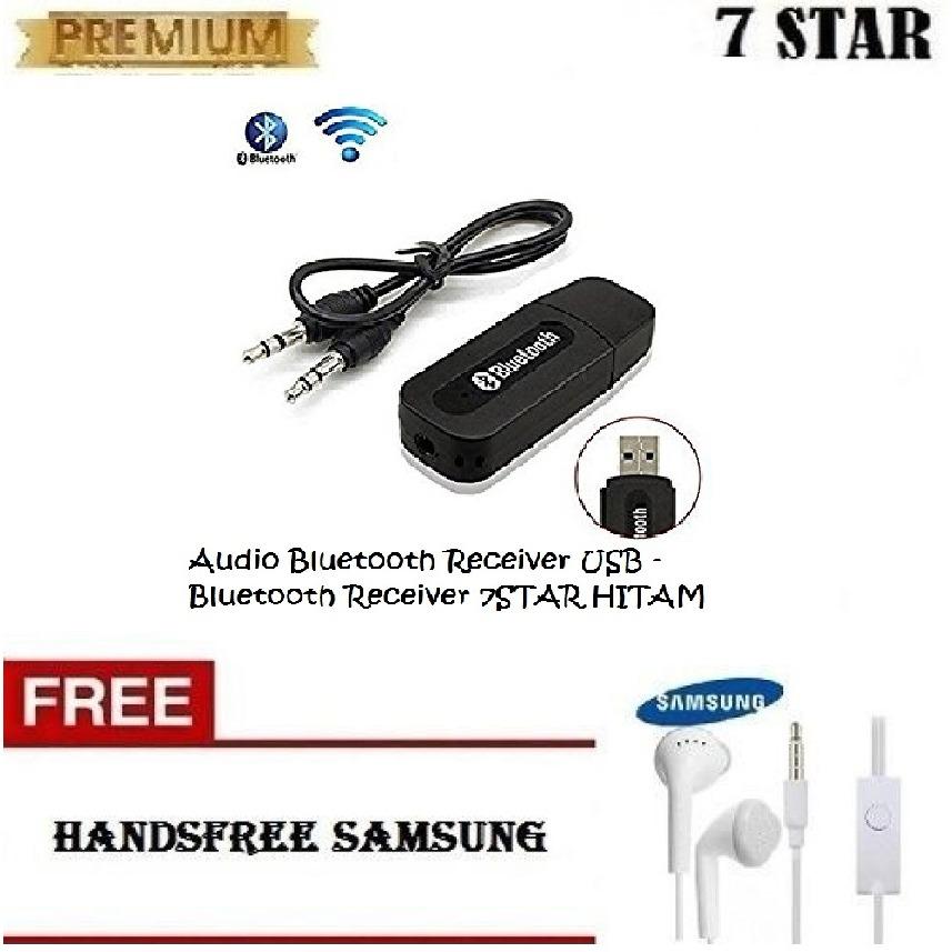 Audio Bluetooth Receiver USB - Bluetooth Receiver 7STAR + Gratis Headset Samsung Untuk Semua HP Original