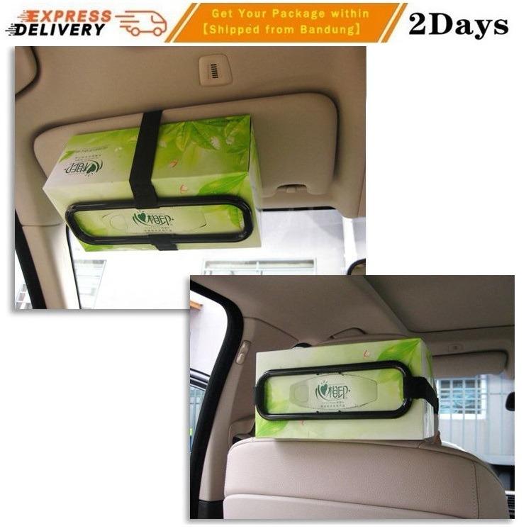 Car Tissue box Tissue Holder Penjepit Tisu di Mobil Cocok Untuk Semua Jenis Kotak Tisu Tempat Tisu Pemasangan pada SunVisor Headrest