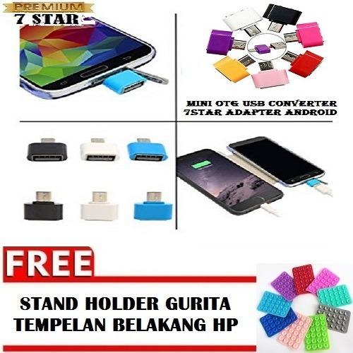 Mini OTG USB Converter 7STAR Adapter Android + Gratis Gurita HP 24 tentakel