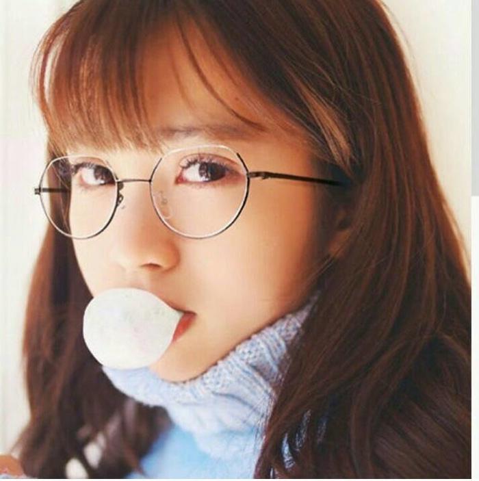 frame kacamata korea round glasses transparan cut