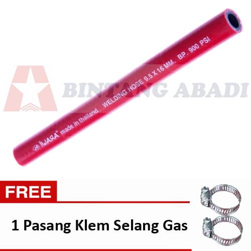 Termurah Iwara Selang Gas Lpg Acetylene Merah - 2 Meter Harga Grosir