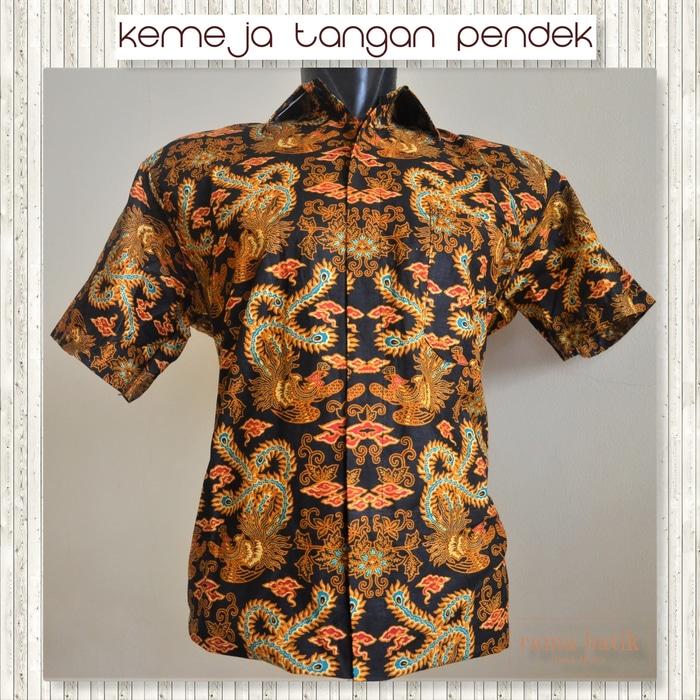 Kemeja Batik Print Tangan Pendek | Batik Sogan #4- Terkeren dan Terpopuler serta Kekinian