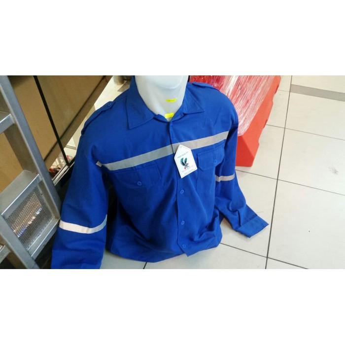ATASAN BAHAN DRILL SIZE L WARNA BIRU BCA MURAH -
