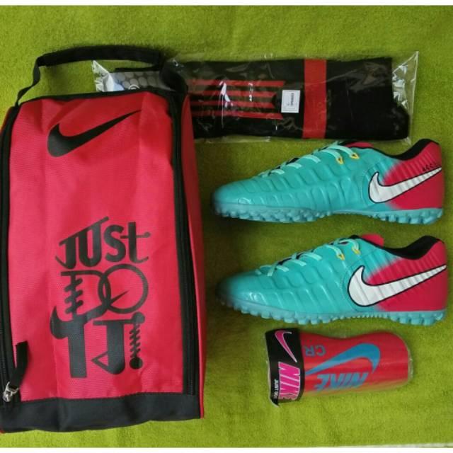 Paket Komplit!! Sepatu Futsal Nike TEMPO Kualitas Grad Ori