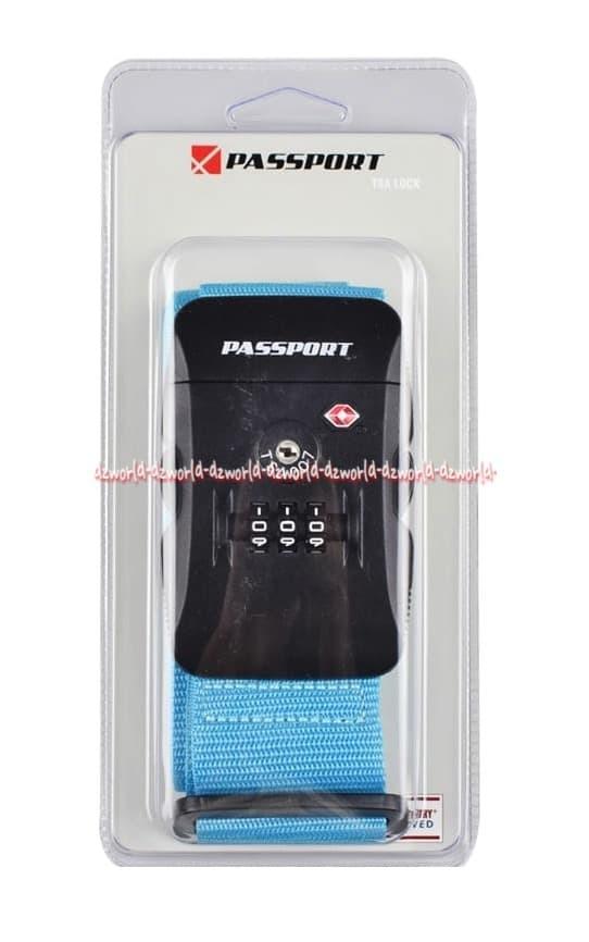 Passport Gembok Strap Biru pengunci koper dengan kombinasi 3 angka