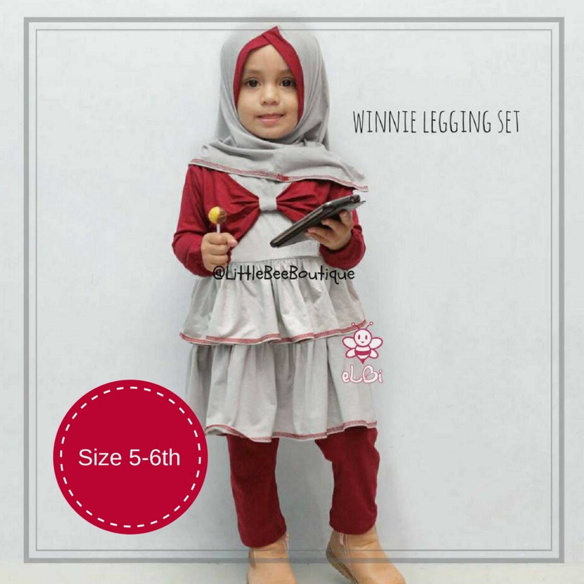 eLBi Winnie Legging Set / Baju Muslim Anak Balita / Pakaian Muslimah Bayi / Baju Bayi / Baju Muslim Bayi by Little Bee Boutique