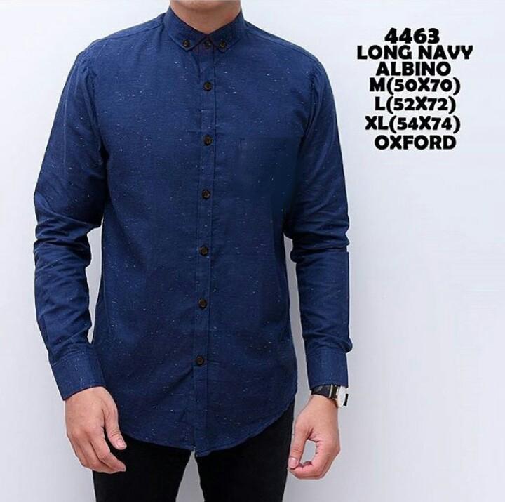 the most Kemeja Panjang Navy corak albino atasan casual cowok baju pria casual slimfit terlaris lazada birthday termurah distro bandung kaos adem nyaman beli baju kemeja