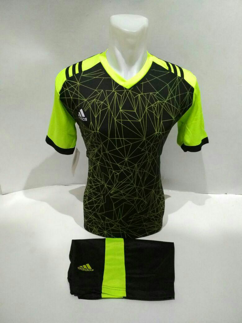 Baju Kaos Jersey Olahraga Setelan Bola Futsal Volly Ad 02 Hitam Merah