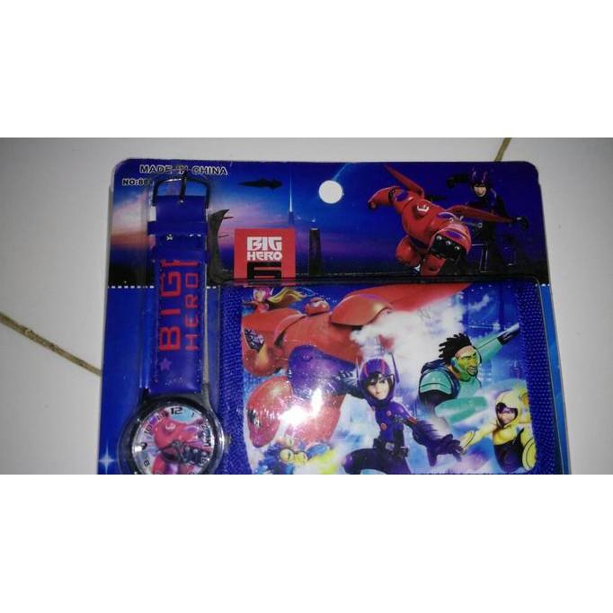 JAM TANGAN+DOMPET ANAK BIG HERO/ JAM TANGAN ANAK-ANAK BIG HERO FASHION ANAK