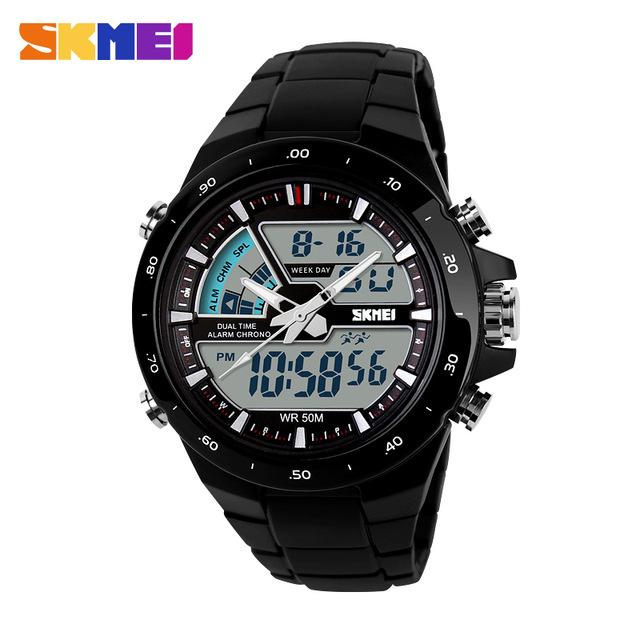 Jam Tangan Pria Sportwatch Dual-Time Analog Digital SKMEI 1016