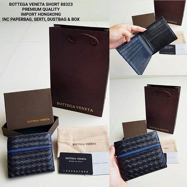 dompet bottega veneta short 88323 black import hongkong