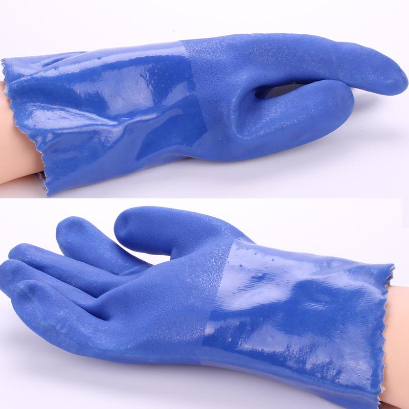 Musim Semi Renda Sarung Tangan PVC Anti Minyak Industri Alkali