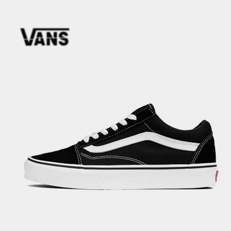 Vans Old Skool Classic Black Sepatu Pria Wanita Sepatu