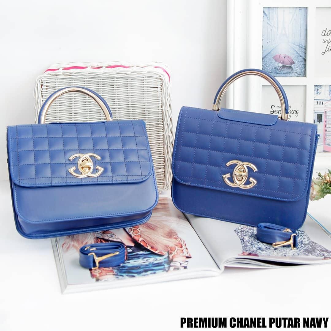 Tas Wanita Sling Bag Premium Chanel Putar - Black