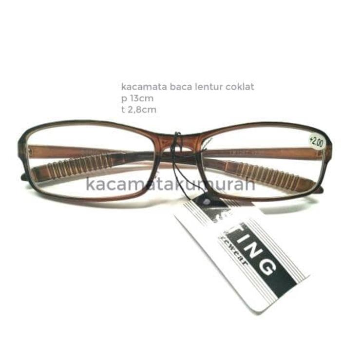 KACAMATA BACA LENTUR COKLAT +100 SAMPAI +400