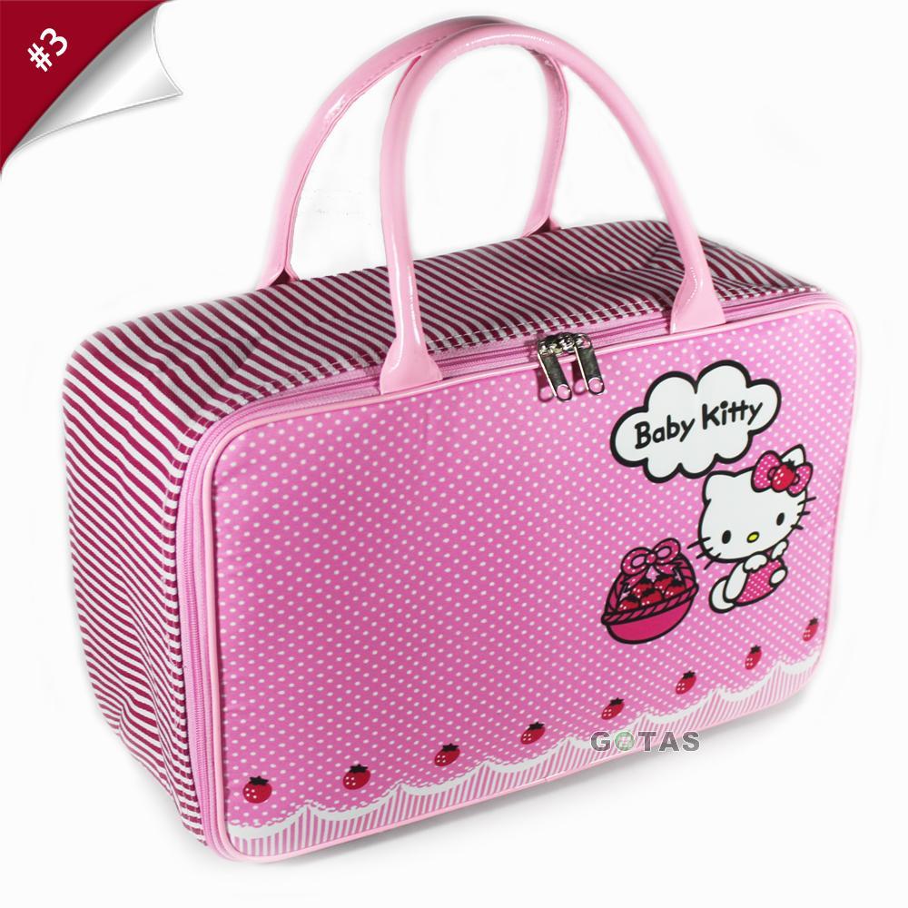 Travel Bag Koper Tas Kanvas Karakter Hello Kitty Ukuran Besar