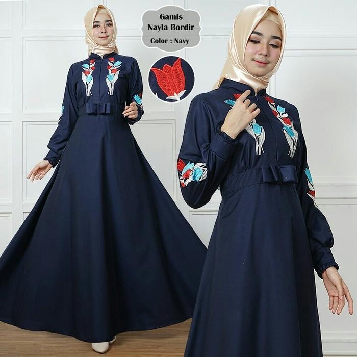 CM Gamis Nayla Bordir Navy