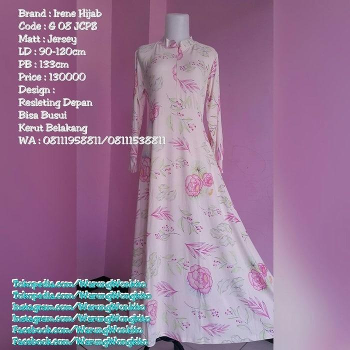 PINK G08JCPZ/G 08 JCPZ IRENE HIJAB MAXI GAMIS JERSEY SYAR'i DRESS