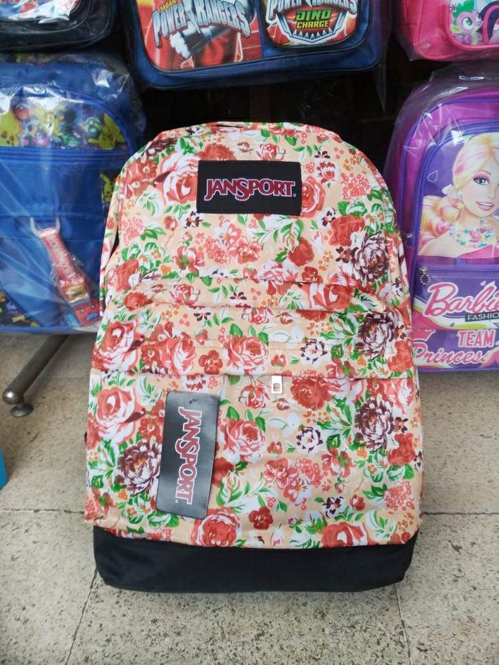 Tas Ransel Jansport Motif Bunga. Tas Sekolah. Tas Wanita. GROSIR - r5s0qu