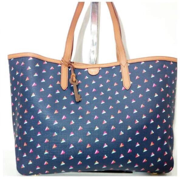 jual Fossil Tote Navy heart - DepmlY